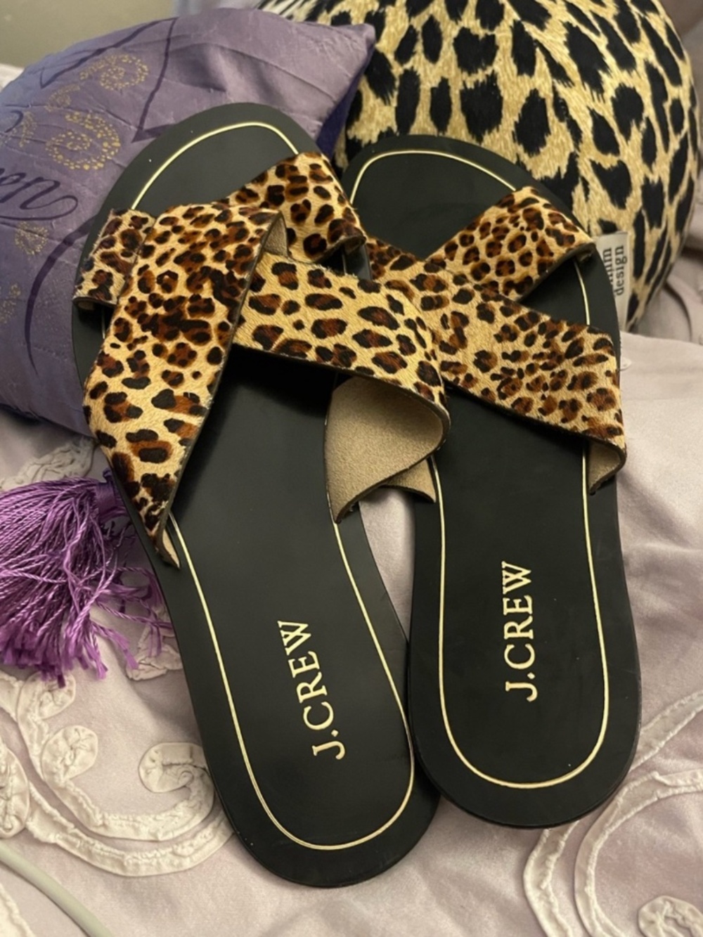 J.Crew Animal Print Sandals 8